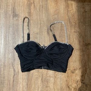 Oh Polly Black Crop Top